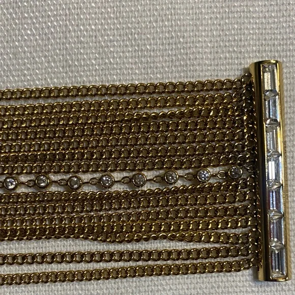 Michael Kors Gold Multi-Row Chain Bracelet - Picture 2 of 4